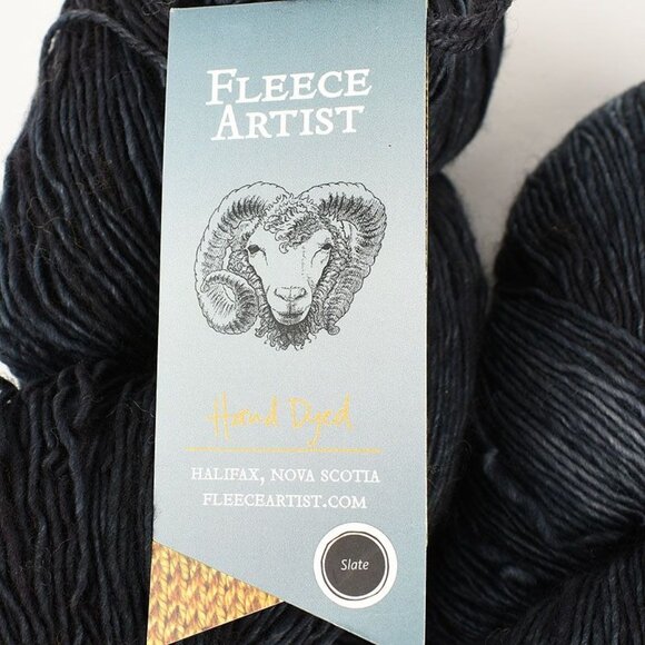 Fleece Artist Merino Slim Yarn 2 Skeins Superwash Merino Wool Hand Dyed Slate - Picture 3 of 4